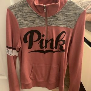 PINK quarter zip hoodie